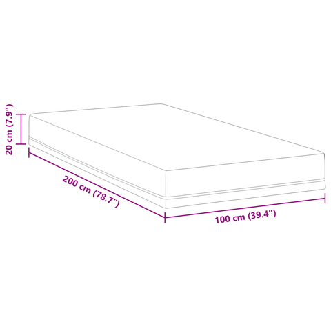 vidaXL Mattresses White and Blue 100% polyester jacquard fabric