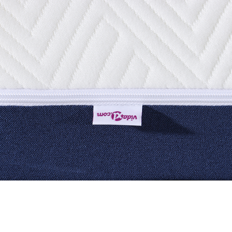 vidaXL Mattresses White and Blue 100% polyester jacquard fabric