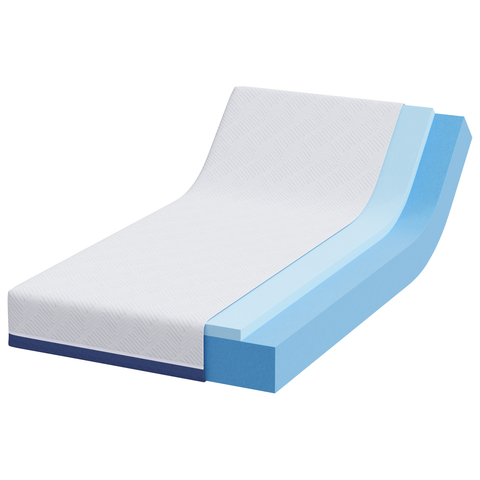 vidaXL Mattresses White and Blue 100% polyester jacquard fabric