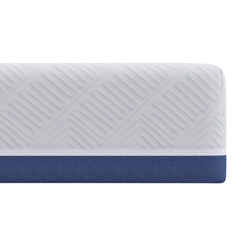 vidaXL Mattresses White and Blue 100% polyester jacquard fabric