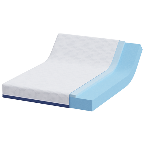 vidaXL Mattresses White and Blue 100% polyester jacquard fabric