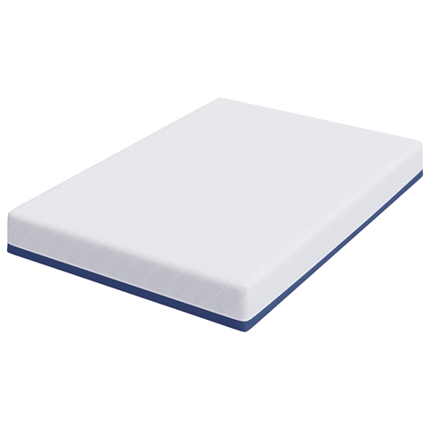 vidaXL Mattresses White and Blue 100% polyester jacquard fabric
