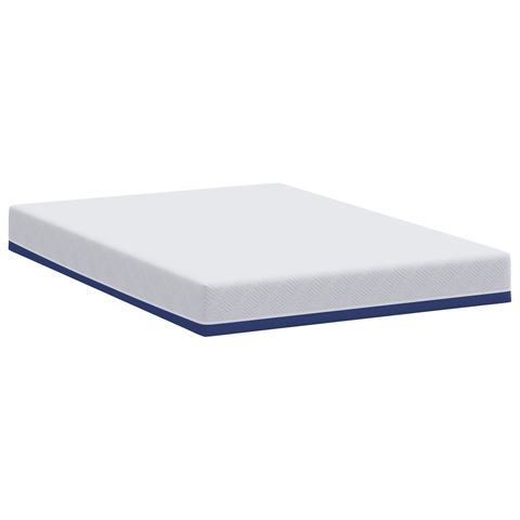 vidaXL Mattresses White and Blue 100% polyester jacquard fabric