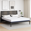 vidaXL Mattresses White and Blue 100% polyester jacquard fabric