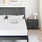 vidaXL Mattresses White and Blue 100% polyester jacquard fabric