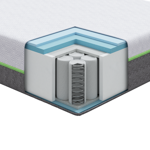 vidaXL Mattresses White and Grey 100% polyester jacquard fabric