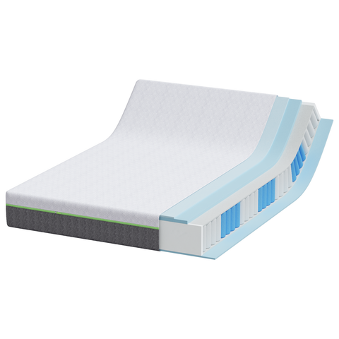 vidaXL Mattresses White and Grey 100% polyester jacquard fabric