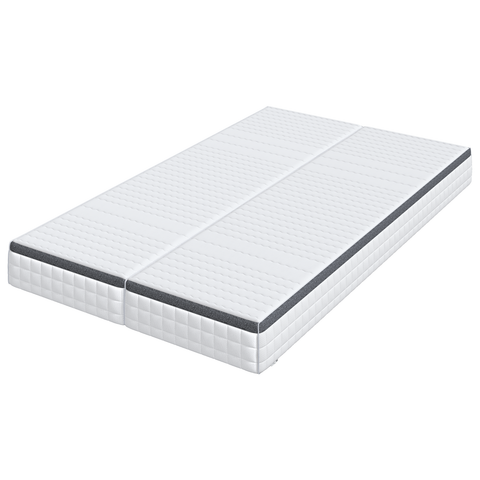 vidaXL Mattresses 2 pcs White, Grey 60 x 200 cm Knitted fabric
