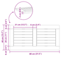 vidaXL Table Top 80x40x2,2 cm Rectangular Solid Wood Acacia