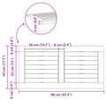 vidaXL Table Top 90x45x2,2 cm Rectangular Solid Wood Acacia