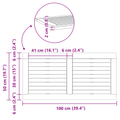 vidaXL Table Top 100x50x2,2 cm Rectangular Solid Wood Acacia