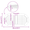 vidaXL Table Top 90x45x2,2 cm Oval Solid Wood Acacia