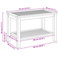 vidaXL Coffee Table 90x50x45 cm Solid Acacia Wood