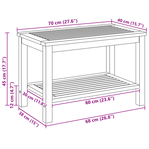 vidaXL Coffee Table 90x50x45 cm Solid Acacia Wood