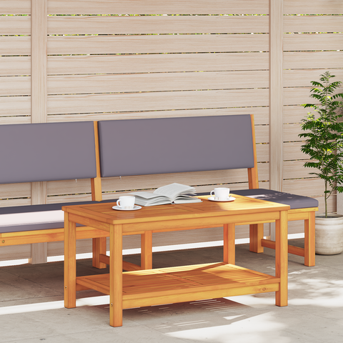 vidaXL Coffee Table 110x55x45 cm Solid Acacia Wood