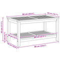 vidaXL Coffee Table 110x55x45 cm Solid Acacia Wood