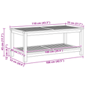 vidaXL Coffee Table 70x40x45 cm Solid Acacia Wood