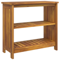 vidaXL Garden Cabinet with Shelf with Storage Brown Solid acacia wood