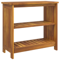 vidaXL Garden Cabinet with Shelf with Storage Brown Solid acacia wood