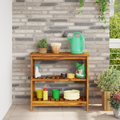 vidaXL Garden Cabinet with Shelf with Storage Brown Solid acacia wood