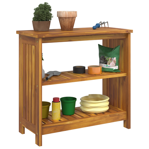 vidaXL Garden Cabinet with Shelf with Storage Brown Solid acacia wood