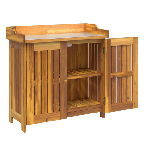 vidaXL Garden Cabinet Brown 78 x 36.5 x 78 cm Solid acacia wood