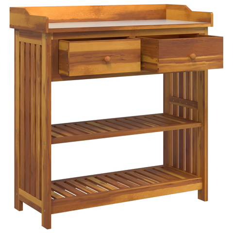 vidaXL Garden Cabinet with Drawer with Shelf with Storage Brown Solid acacia wood