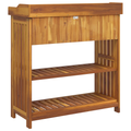 vidaXL Garden Cabinet with Drawer with Shelf with Storage Brown Solid acacia wood