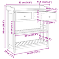 vidaXL Garden Cabinet with Drawer with Shelf with Storage Brown Solid acacia wood