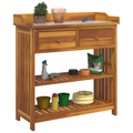 vidaXL Garden Cabinet with Drawer with Shelf with Storage Brown Solid acacia wood