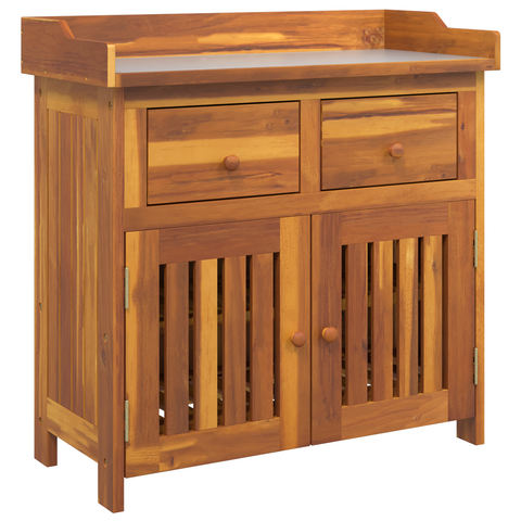 vidaXL Garden Cabinet Brown 78 x 36.5 x 78cm Solid acacia wood