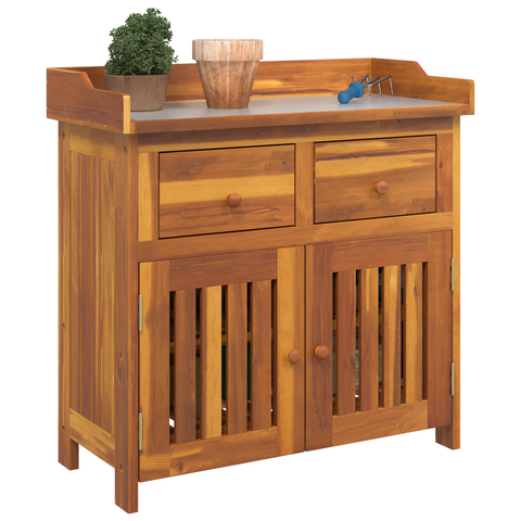 vidaXL Garden Cabinet Brown 78 x 36.5 x 78cm Solid acacia wood