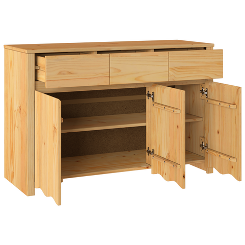 vidaXL Sideboard "DRAMMEN" 114x43x75,5 cm Solid Wood Pine