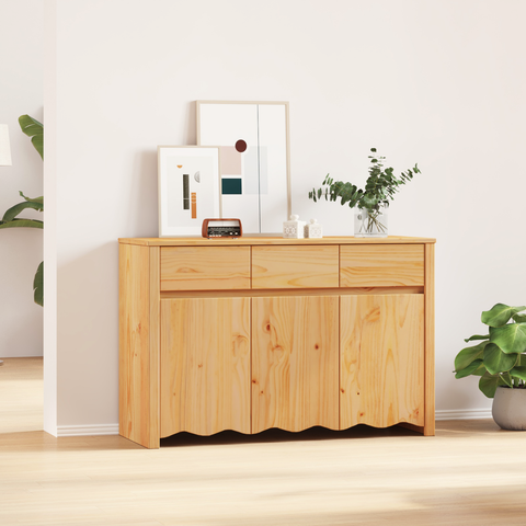 vidaXL Sideboard "DRAMMEN" 114x43x75,5 cm Solid Wood Pine