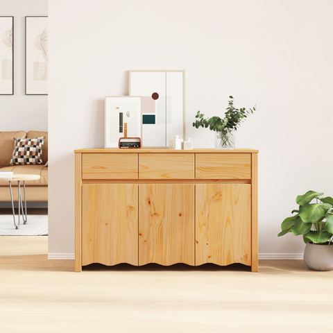 vidaXL Sideboard "DRAMMEN" 114x43x75,5 cm Solid Wood Pine