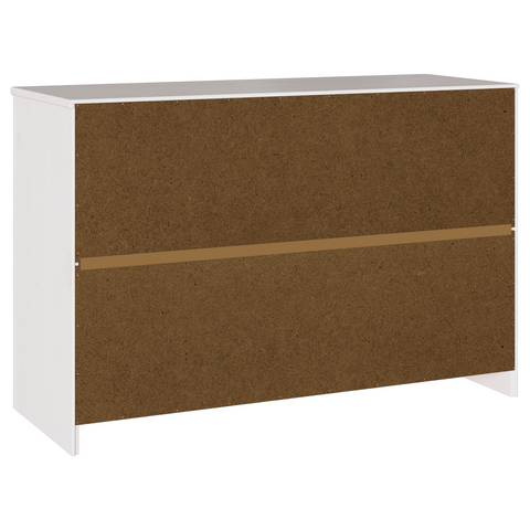 vidaXL Sideboard "DRAMMEN" White 114x43x75,5 cm Solid Wood Pine