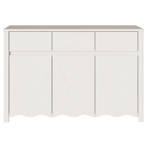 vidaXL Sideboard "DRAMMEN" White 114x43x75,5 cm Solid Wood Pine
