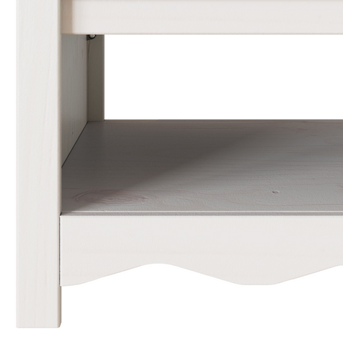 vidaXL Coffee Table "DRAMMEN" White 99x55x45 cm Solid Wood Pine
