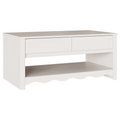 vidaXL Coffee Table "DRAMMEN" White 99x55x45 cm Solid Wood Pine