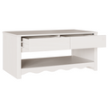 vidaXL Coffee Table "DRAMMEN" White 99x55x45 cm Solid Wood Pine