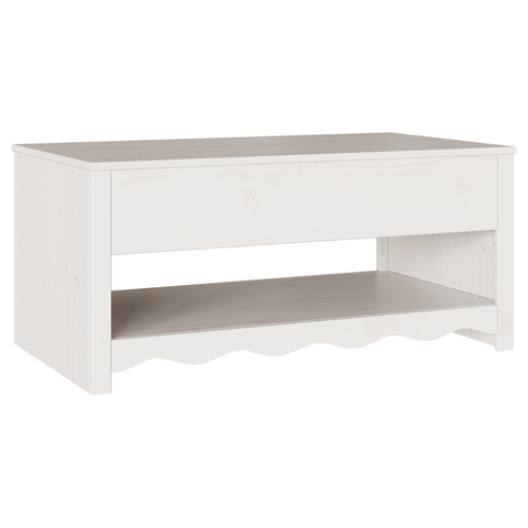 vidaXL Coffee Table "DRAMMEN" White 99x55x45 cm Solid Wood Pine