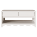vidaXL Coffee Table "DRAMMEN" White 99x55x45 cm Solid Wood Pine
