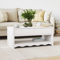 vidaXL Coffee Table "DRAMMEN" White 99x55x45 cm Solid Wood Pine