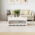 vidaXL Coffee Table "DRAMMEN" White 99x55x45 cm Solid Wood Pine