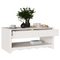 vidaXL Coffee Table "DRAMMEN" White 99x55x45 cm Solid Wood Pine