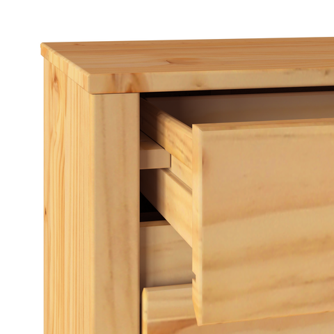 vidaXL Bedside Cabinet "DRAMMEN" 45x35x56 cm Solid Wood Pine