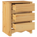 vidaXL Bedside Cabinet "DRAMMEN" 45x35x56 cm Solid Wood Pine
