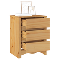 vidaXL Bedside Cabinet "DRAMMEN" 45x35x56 cm Solid Wood Pine