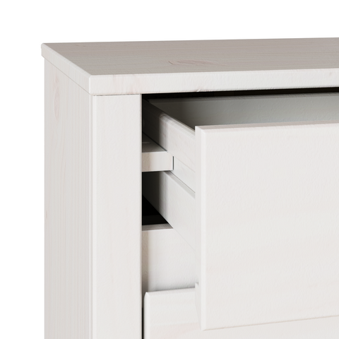 vidaXL Bedside Cabinet "DRAMMEN" White 45x35x56 cm Solid Wood Pine
