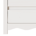 vidaXL Bedside Cabinet "DRAMMEN" White 45x35x56 cm Solid Wood Pine